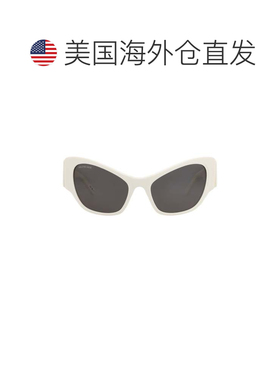 自营balenciaga猫眼框再生醋酸盐太阳镜-白色白色灰色 美国奥莱直
