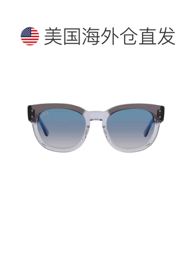 自营ray-banRay Ban Mega Hawkeye蓝色渐变方形男女通用太阳镜RB0