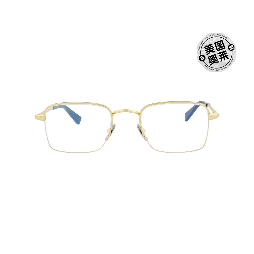 brioniSquare-Frame Metal Optical Frames- gold gold transpar-图0