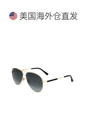 自营 Jimmy Choo女士60毫米灰色太阳镜-黑金 美国奥莱直发