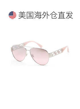 自营versace范思哲女士61mm太阳镜VE2289-10017E-49-银色 美国奥