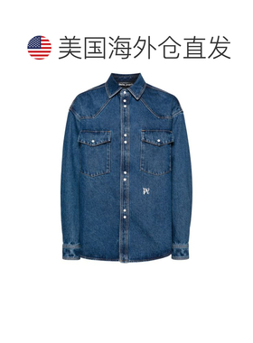 自营Palm Angels Men's Shirts blue - blue 美国奥莱直发