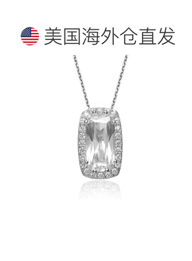 自营geneviveGv C.z.纯银大方形吊坠 - 银 美国奥莱直发
