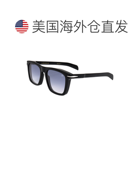 自营David Beckham男士51mm黑银太阳镜DB7000-S-BSC-51-黑银 美国