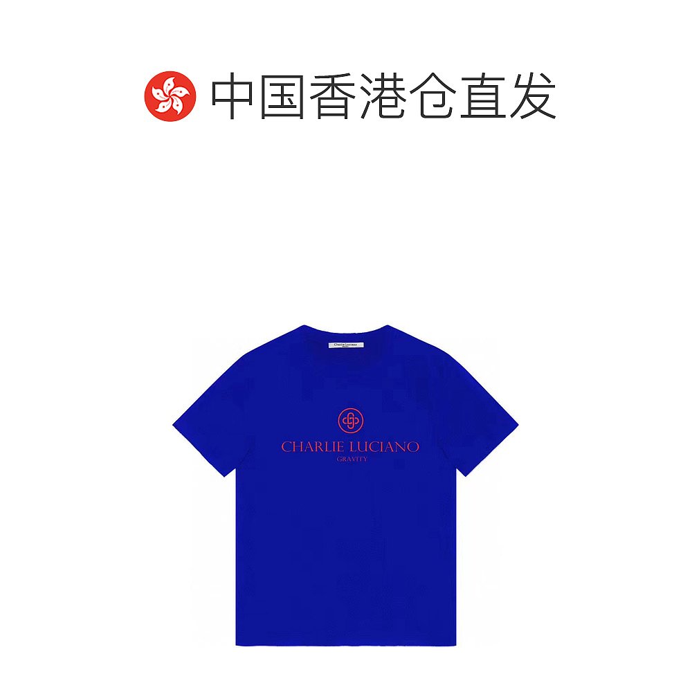 香港直发Charlie Luciano男士T恤小圆logo简约休闲百搭CL003TT - 图1