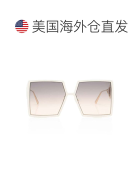 自营Dior 30Montaigne SU蝴蝶太阳镜-白色 美国奥莱直发