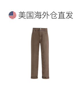 自营Brunello Cucinelli Cotton Relaxed Fit Men's Jeans - brow
