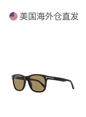 自营 Tom Ford Men's Eric-02 Sunglasses TF595 01J Black 55mm