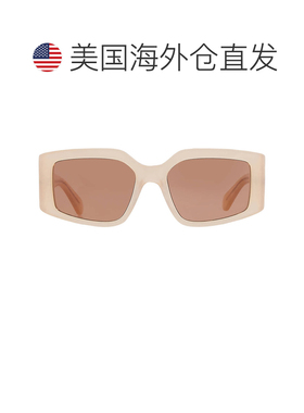 自营Salvatore Ferragamo Brown Irregular Ladies Sunglasses SF