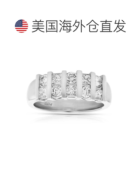 自营vir jewels3/4 克拉总钻石结婚戒指铂金 - 白色 美国奥莱直发
