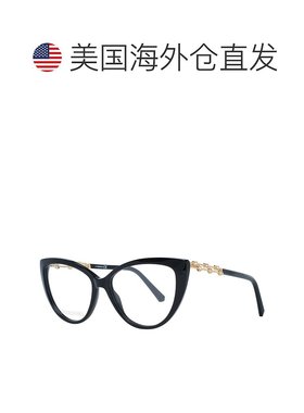 自营 swarovski施华洛世奇优雅猫眼设计师女式眼镜-黑色 美国奥莱