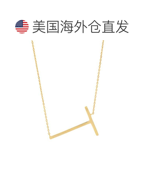 自营max + stone10k实心黄色金色大侧面大写字母首字母，带可延伸