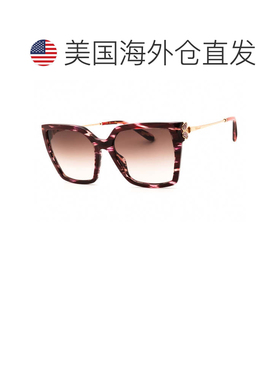 自营chopardSCH371S 01G2闪亮条纹勃艮第/棕色渐变-闪亮条纹勃艮