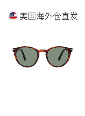 自营Persol Crystal Green Oval Unisex Sunglasses PO3152S 9015