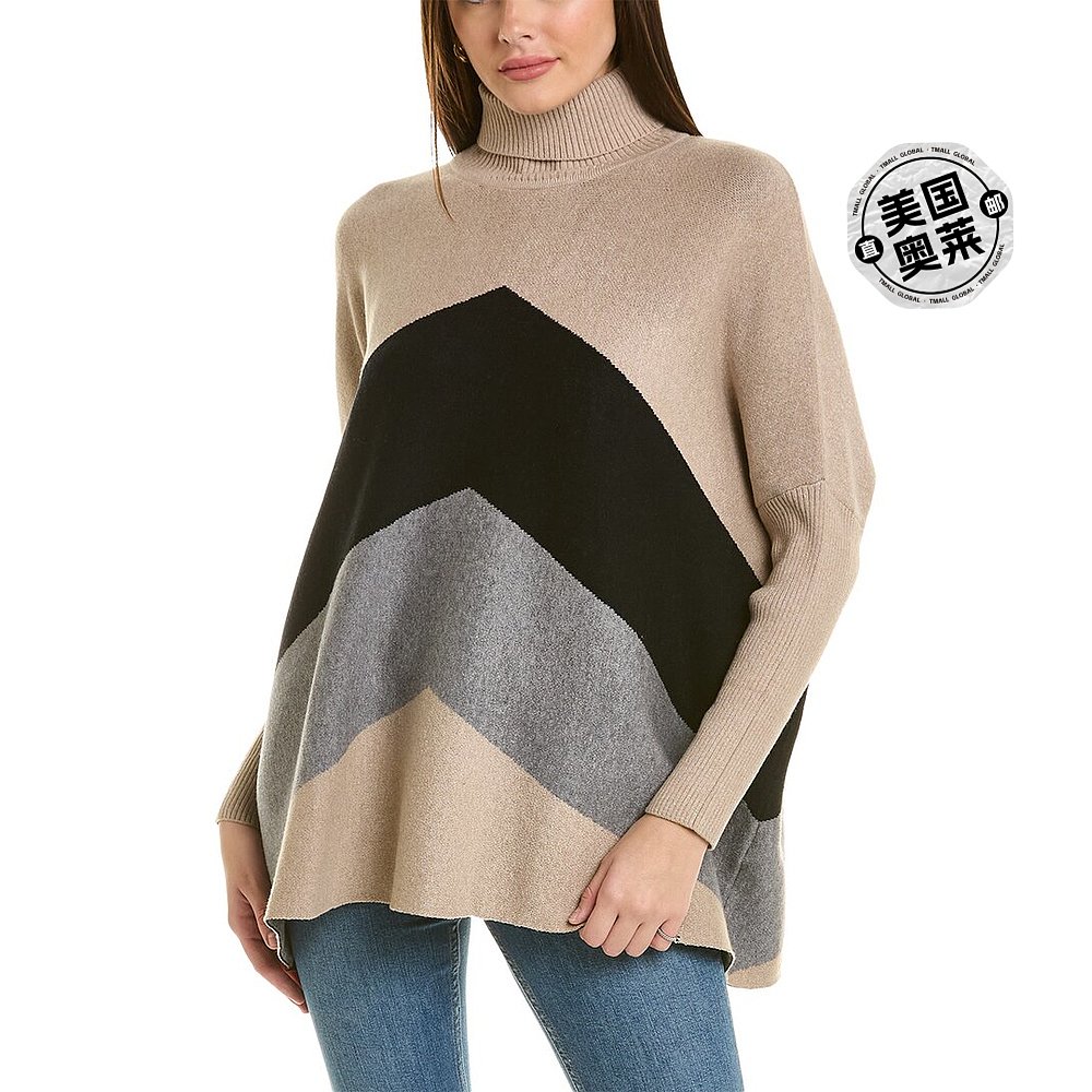自营Joseph A. Turtleneck Tunic Sweater - brown 美国奥莱直发 - 图0