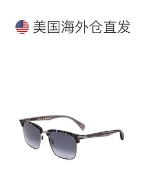 自营rag & boneRag&Bone男式54毫米黑灰色哈瓦那太阳镜-黑灰色哈