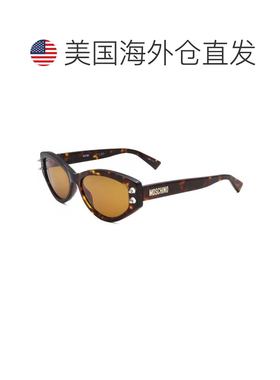 自营Moschino女式55毫米哈瓦那太阳镜-哈瓦那 美国奥莱直发