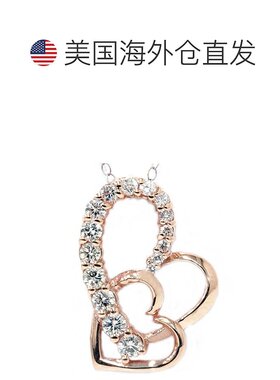 自营 pompeii314K 玫瑰金 1 克拉钻石心形旅程吊坠 - 14k 玫瑰金