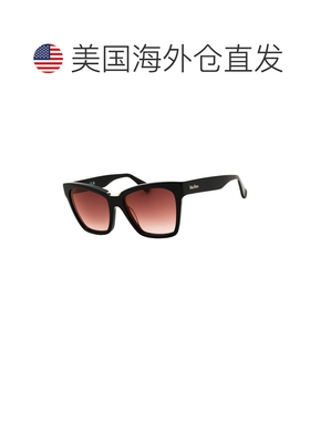 自营Max Mara女士MM0089 55mm太阳镜-黑色 美国奥莱直发