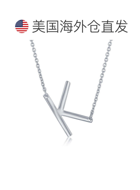 自营 simona纯银侧面初始项链 - k 美国奥莱直发吊坠
