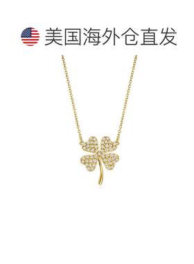 自营Ross-Simons Lab-Grown Diamond 4-Leaf Clover Necklace in