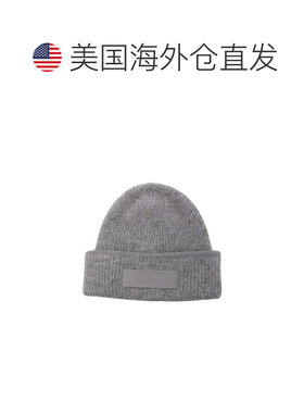 自营jacquemus大纹罗纹针织罗缎无花果帽子-灰色标签 美 美国奥