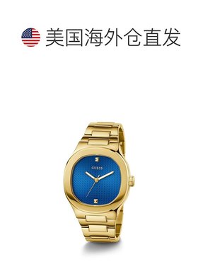 自营Guess Stainless Steel Dress Men's Watch - gold 美国奥莱