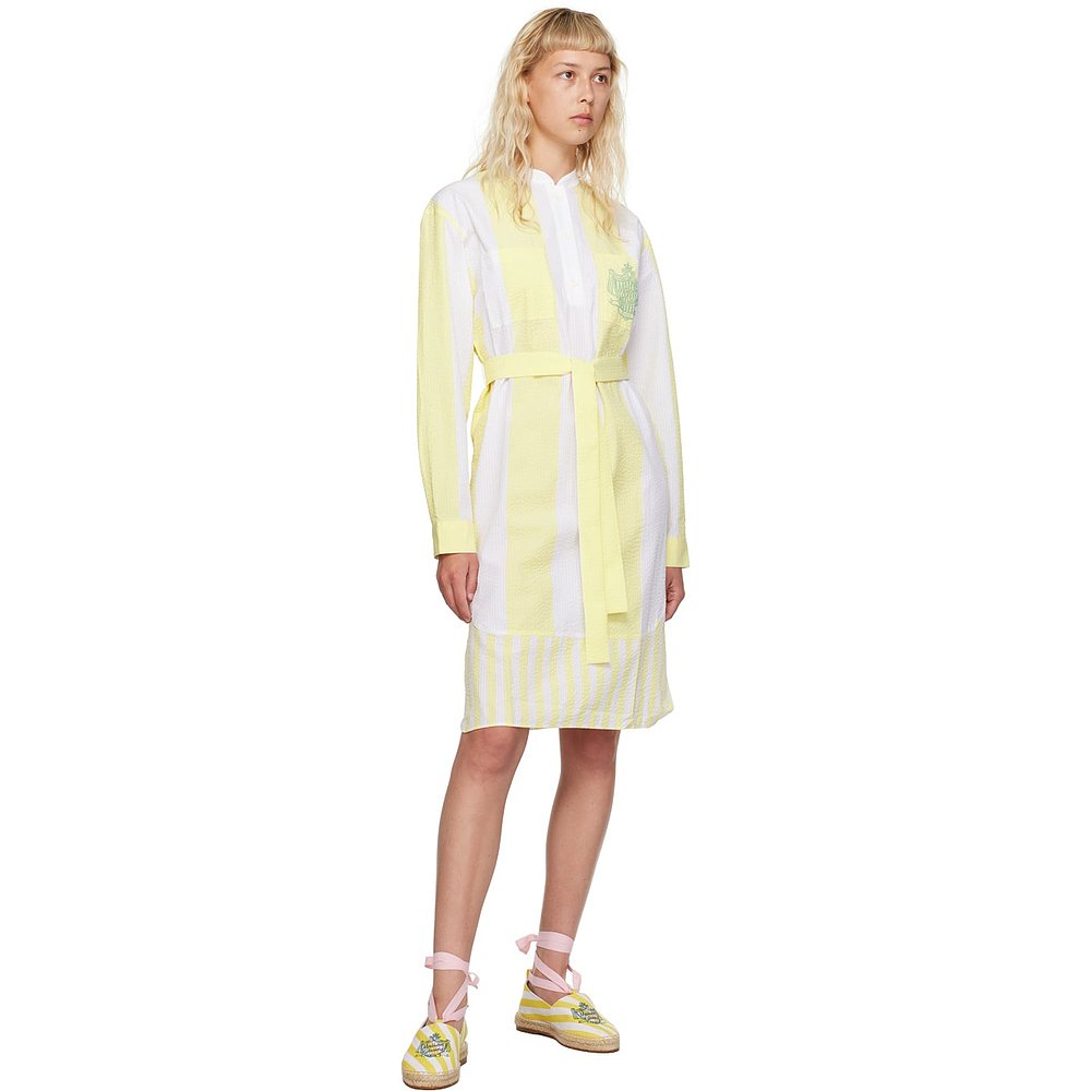 1h可退 香港直邮潮奢 MAISON KITSUNE 女士 白色 & 黄色 Hotel Ol - 图2