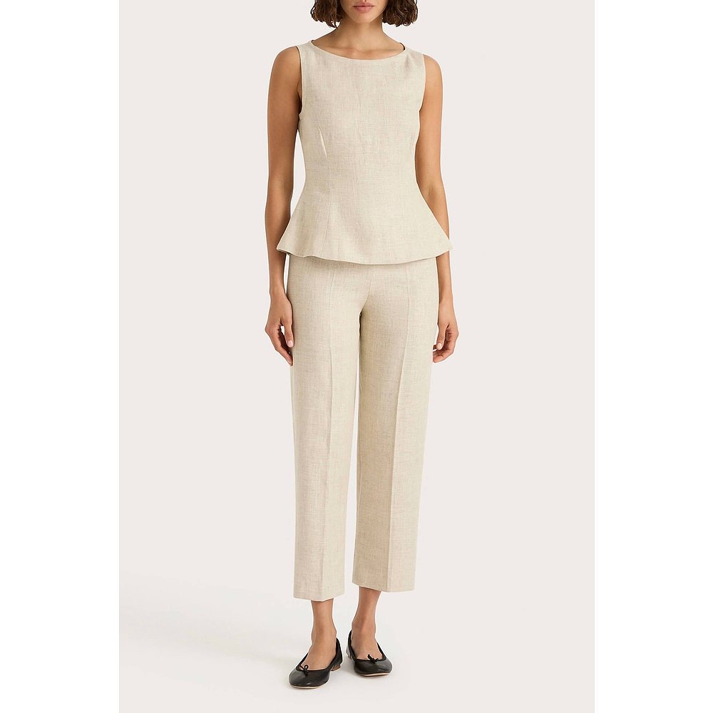 自营faithfull the brandAna Boat Neck Top In Natural - natura - 图2