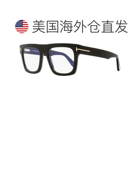 自营Tom Ford Men's Square Clip-on Eyeglasses TF6068-B 001 Bl
