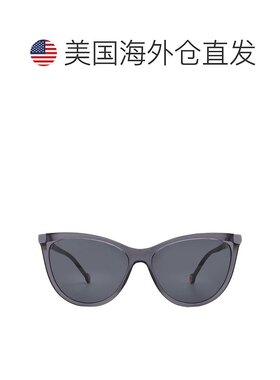 自营Carolina Herrera Grey Cat Eye Ladies Sunglasses HER 0141
