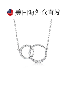 自营Ross-Simons Diamond Interlocking Circle Necklace in Ster