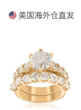 自营 pompeii3pompeii 36 cttw 钻石订婚匹配结婚戒指 14k 黄金 1