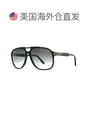 自营Tom Ford黑色醋酸纤维导航器灰色渐变男士太阳镜FT0753 01B 6
