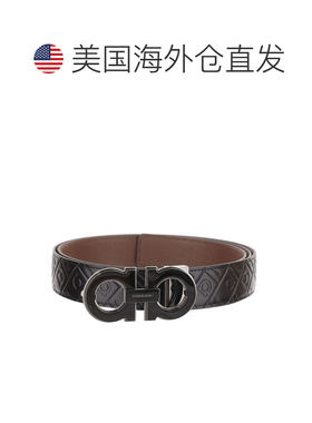 自营salvatore ferragamo多重可互换双面皮带-黑色 美国奥莱直发