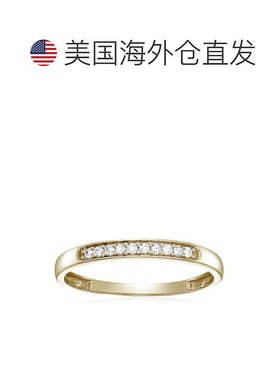 自营 vir jewels1/10 cttw 钻石婚戒 10K 金 10 石爪镶 - 黄色 美