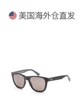 自营 Lacoste中性款54毫米黑色太阳镜-黑色哑光 美国奥莱直发