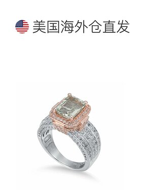 自营 Suzy Levian 两色纯银 5.18 cttw 绿色紫水晶戒指 - 绿色 美