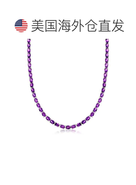 自营 925 纯银 Ross-Simons 紫水晶网球项链 - 18 英寸 美国奥莱
