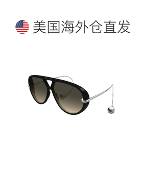 自营bottega venetaBV1273S 010黑色/银色/双渐变棕色至Ochra-黑/
