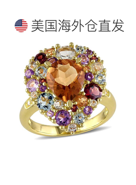 自营mimi & max4 4/5 CT TGW 多宝石和钻石梨形镀黄色纯银鸡尾酒