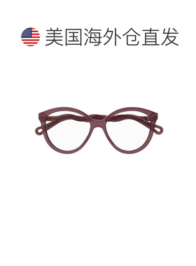 自营chloeCh0089o Rounded Cat-Eye Frame Sunglasses - white 美