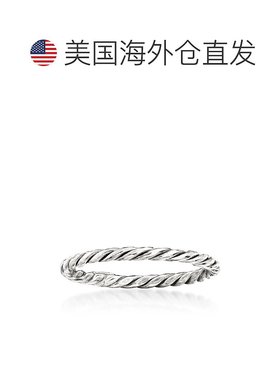 自营 Ross-Simons 18kt 白金绳环 - 白色 美国奥莱直发戒指