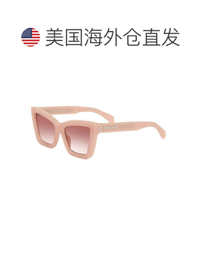自营Palm Angels Sunglasses Cat Eye Full Rim, Black Frame And