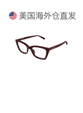 自营saint laurent勃艮第Sl 911光面醋酸纤维大方形太阳镜-红色