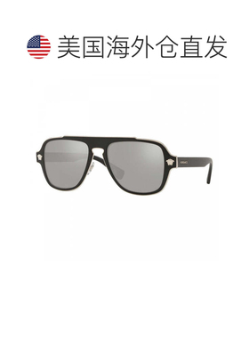 自营versaceVE2199 10006G哑光黑色/浅灰色镜面银-哑光黑色 美国
