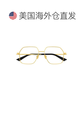 自营bottega venetaBv1332o几何大方形镜框金属眼镜-红色 美国奥