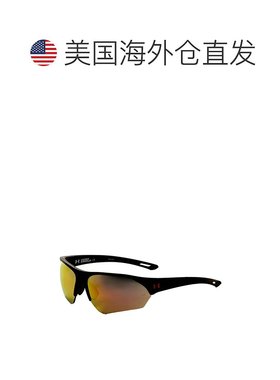 自营 Under Armour中性款72毫米橙色太阳镜-哑光黑橙色 美国奥莱