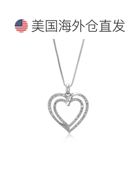 自营vir jewels1/14 cttw Lab Grown Diamond Heart Pendant Neck