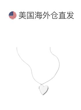 自营 adornia镀银心形锁链项链-银色 美国奥莱直发锁骨链